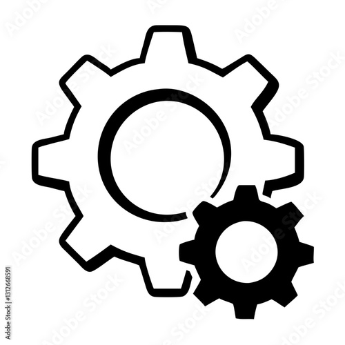Gear settings and configuration icon
