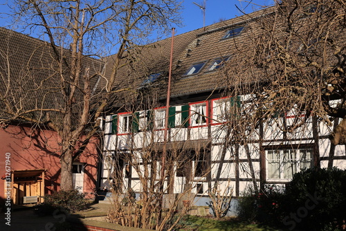 Historisches Fachwerkhaus im Dortmunder Stadtteil Scharnhorst in Nordrhein-Westfalen photo