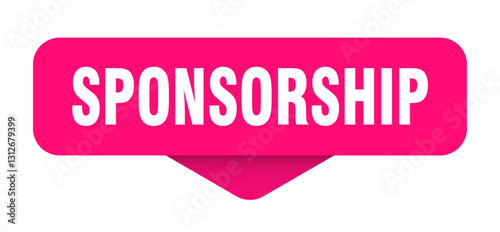 sponsorship sticker. sponsorship sign on transparent background