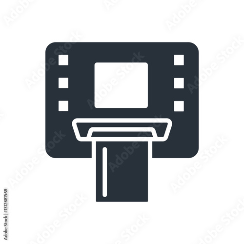 atm icons isolated on White Background. Flat style design