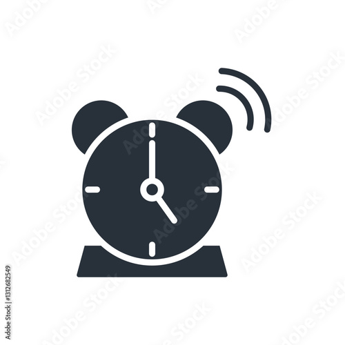 wake up bell icons isolated on White Background. Flat style design