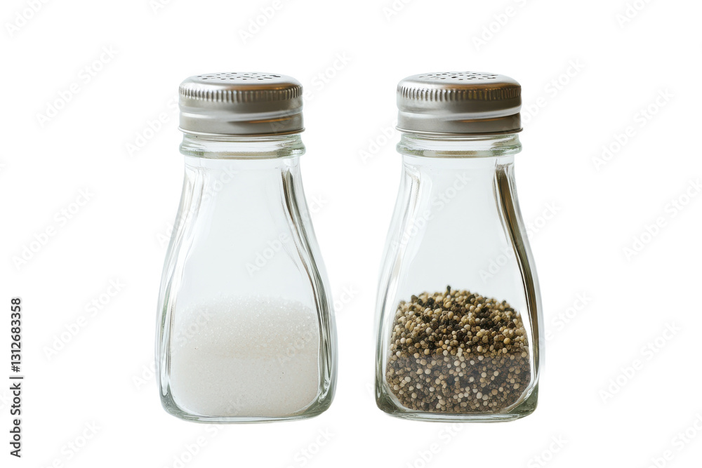 two glass bottles with white caps on a white background two glass bottles with white caps on a white background