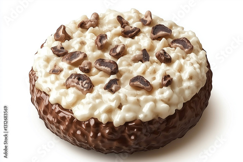Obraz na płótnie Isometric view of Truffle Mushroom Risotto, food illustration art, isolated on white w salonie