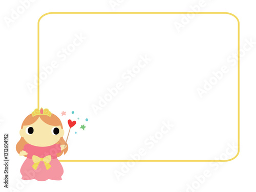 お姫様のアイコン　四角フレーム付