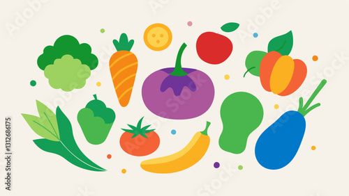 Vegetable icon. Vegetable icon set. Cartoon style