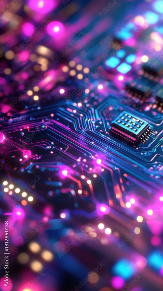 Obraz premium Circuit imprimé coloré