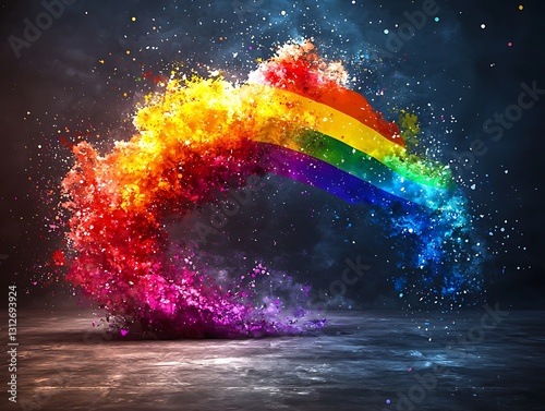 Rainbow Pride Fire Swirl