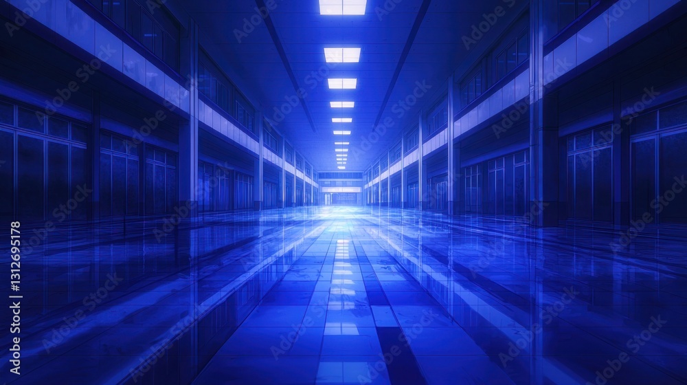 Blue Hallway: A Mystical Perspective of Architecture Blue Hallway: A Mystical Perspective of Architecture