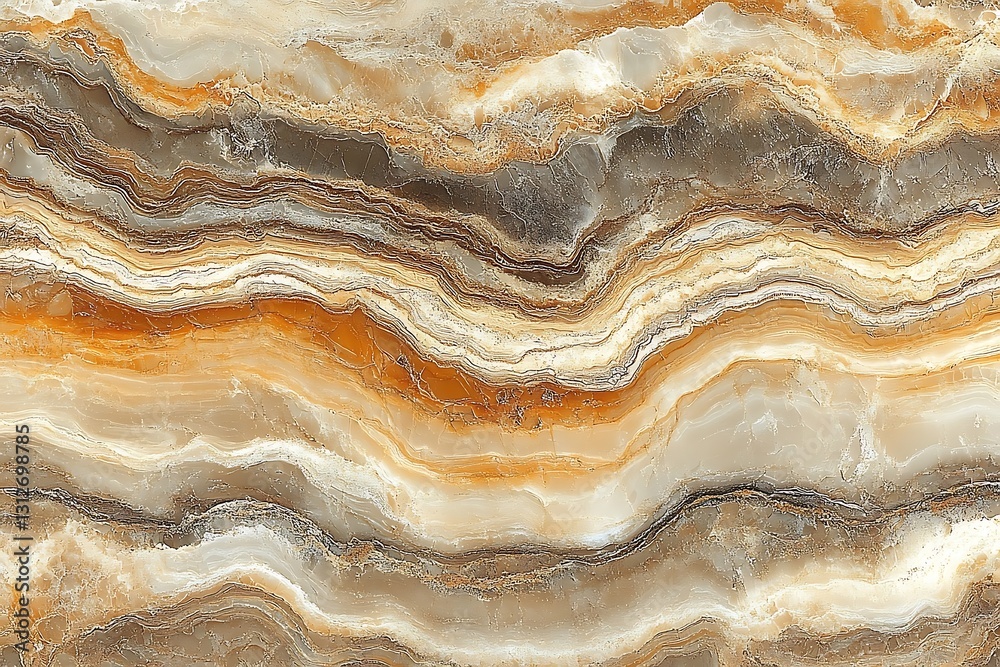 Fototapeta premium Abstract Beige Brown Gold Swirling Marble Texture