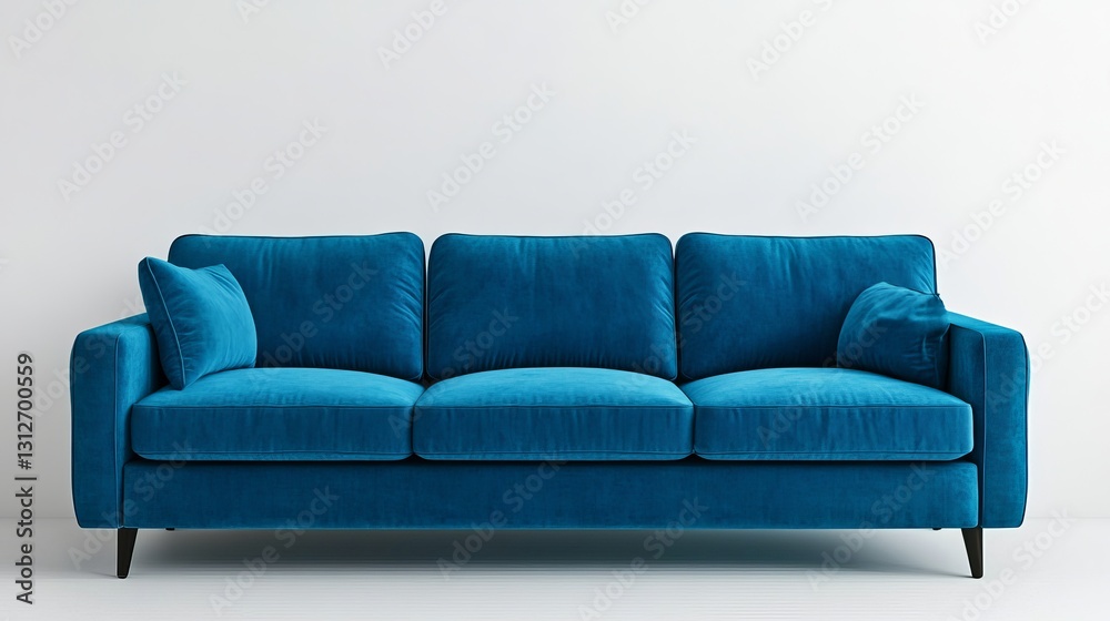 Soft Blue Triple Seat Sofa on White Background
Soft Blue Triple Seat Sofa on White Background