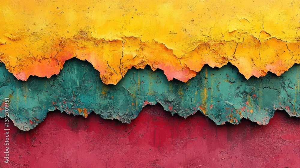 Obraz premium Peeling paint on a metal surface