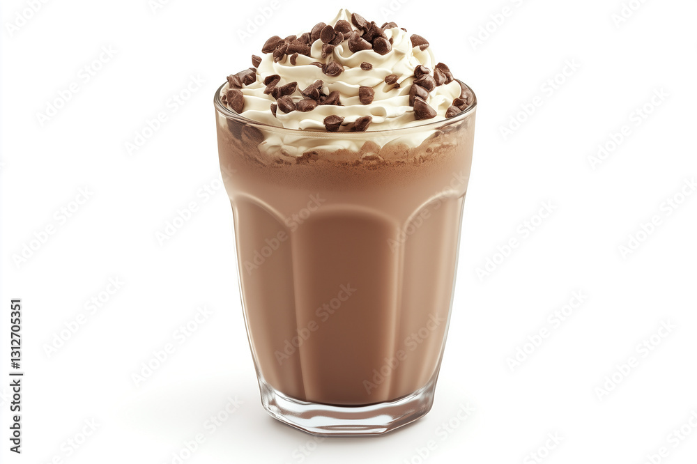 3d isometric representation of Mocha, white background, drink illustration 3d isometric representation of Mocha, white background, drink illustration