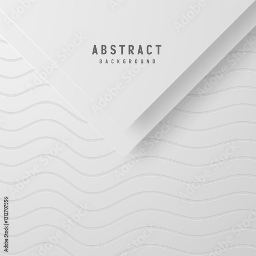 White abstract wavy background; layered design; website template