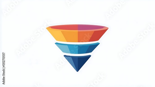 Wallpaper Mural A colorful and stylized illustration of a funnel shape Torontodigital.ca