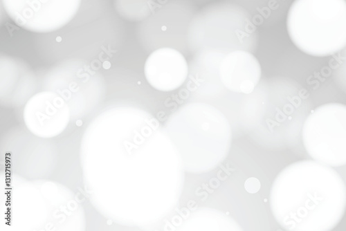 White bokeh lights background, abstract design, soft focus, website template