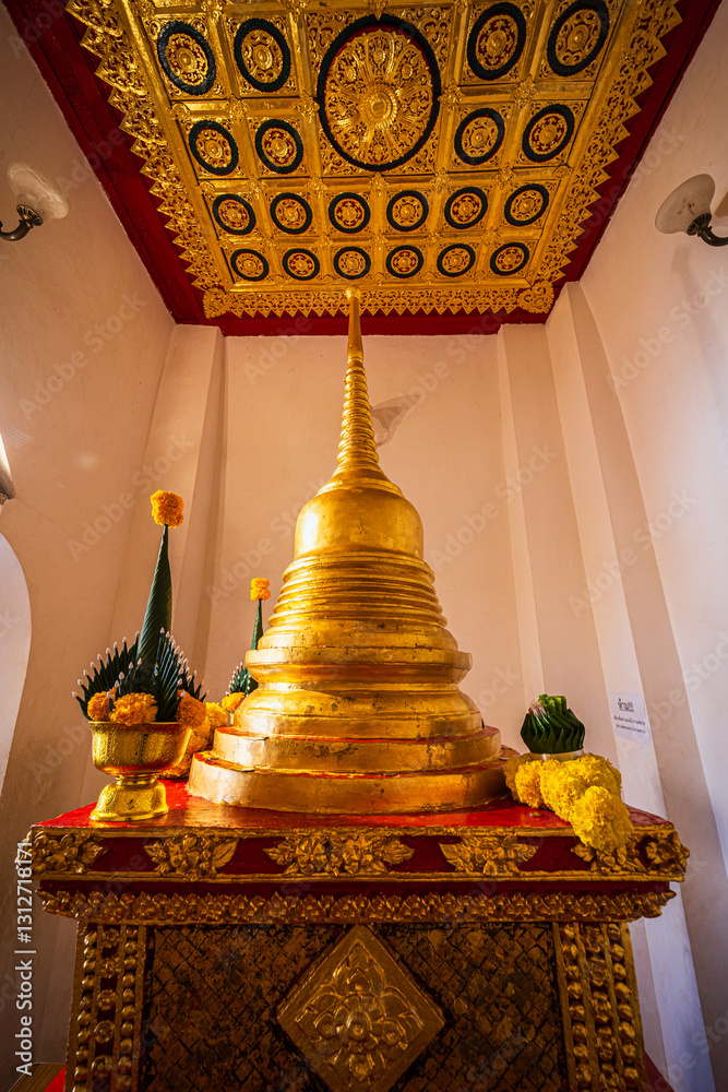 Climb the prang to pay homage to the Buddha's relics at a large Phra Si Rattana Mahathat is a Buddhist temple (wat) event tourist attractions It is a major tourist attraction Phitsanulok,Thailand.
