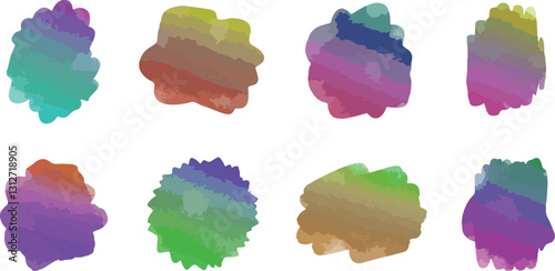 Colorful Abstract Shapes with Spiky Edges