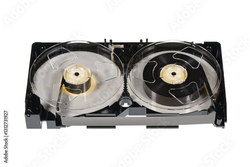 VHS video tape isolated on white background