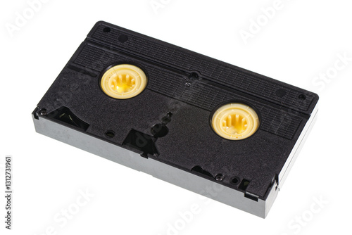 VHS video tape isolated on white background