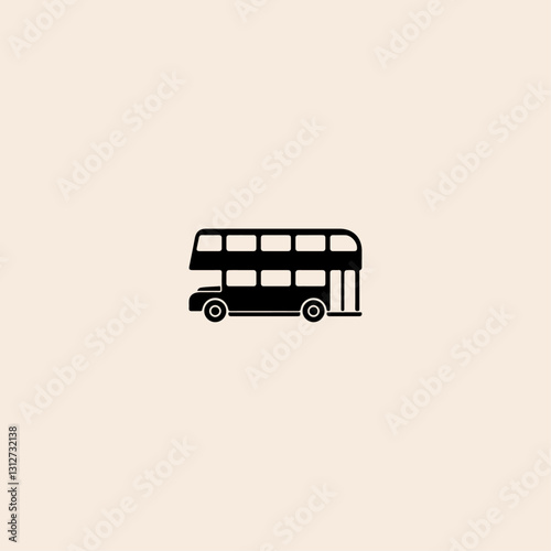 Double Decker Bus icon flat vector design.