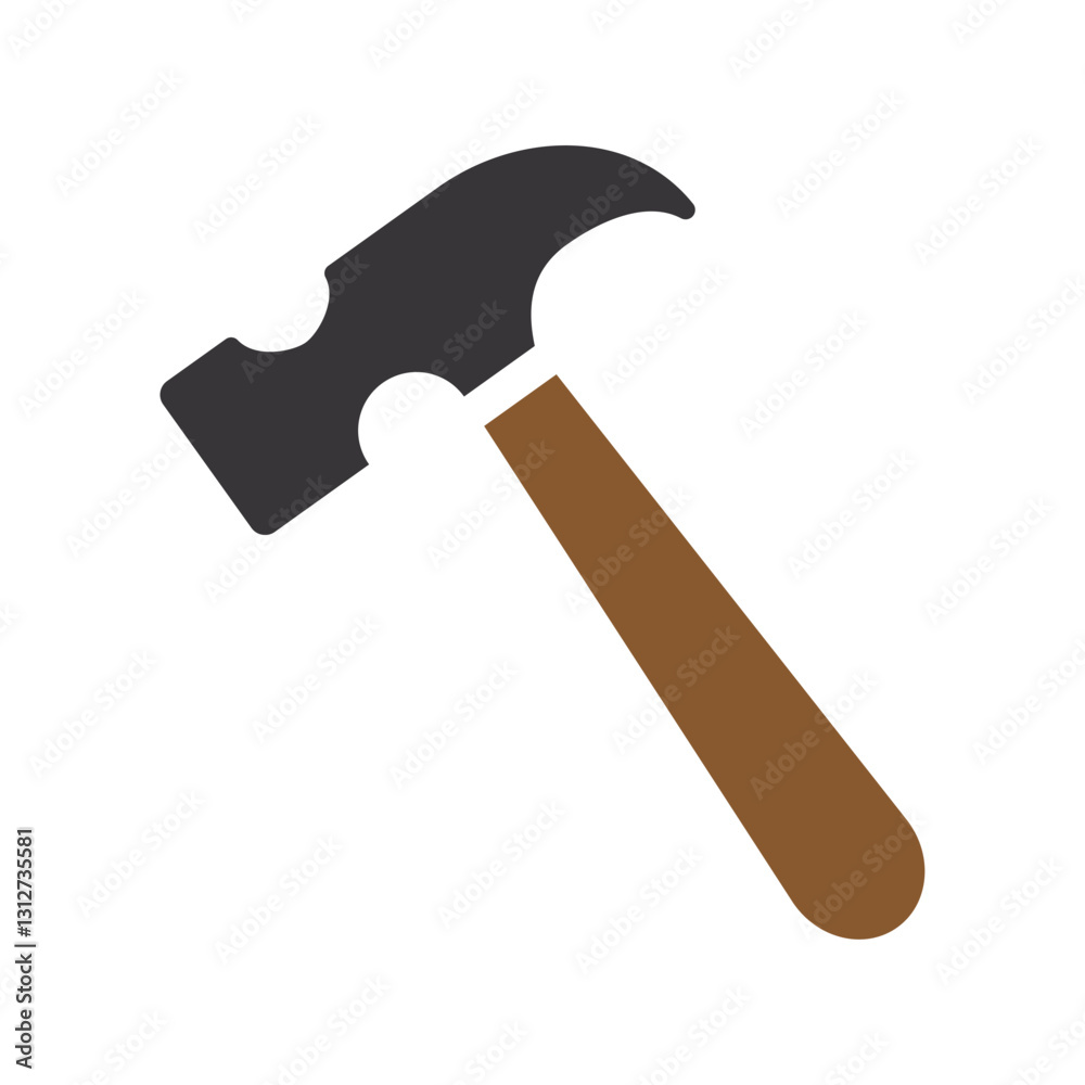 Hammer Icon in flat style isolated on white background. Colorful Hammer for web, app, logo, UI.tool for industrial workers. Equipment for repair and reconstruction. Vector illustration, EPS10 Hammer Icon in flat style isolated on white background. Colorful Hammer for web, app, logo, UI.tool for industrial workers. Equipment for repair and reconstruction. Vector illustration, EPS10