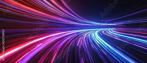 Abstract Light Trails: A Journey Through Neon Velocity