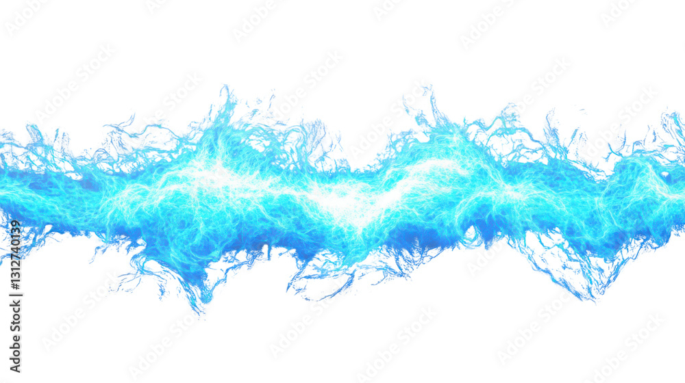 Blue flames burning with transparent background for easy integration Blue flames burning with transparent background for easy integration