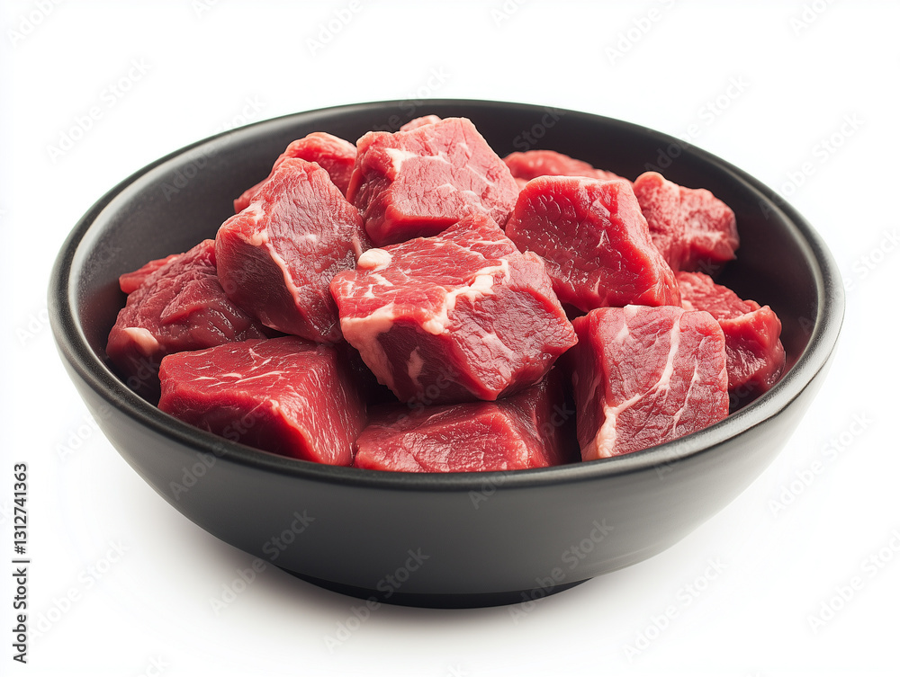 Photorealistic Beef Stew, isolated on white, food setting Photorealistic Beef Stew, isolated on white, food setting