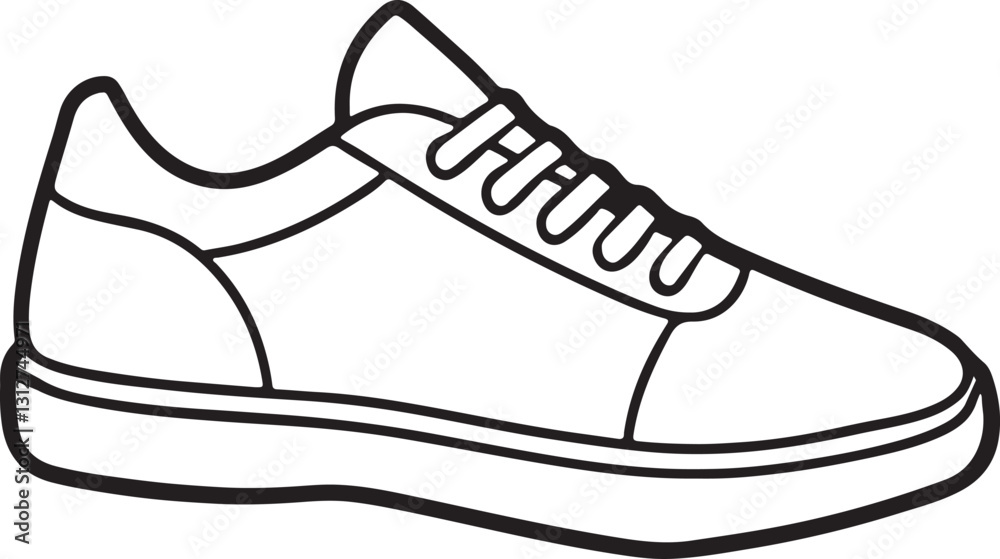 shoes line art, black outline, vector and illustration, coloring book page line art drawing shoes line art, black outline, vector and illustration, coloring book page line art drawing