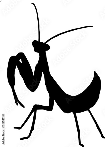 praying mantis vector