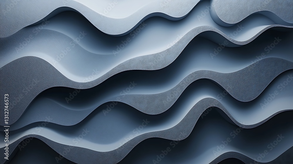 Obraz premium Abstract Blue Wave Background Texture Seamless Pattern Design
