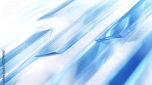 Abstract Blue Glass Geometric Pattern Background