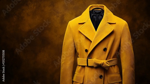 Wallpaper Mural Mustard yellow corduroy coat with a belted waist.  A classic, stylish piece for autumn. Torontodigital.ca