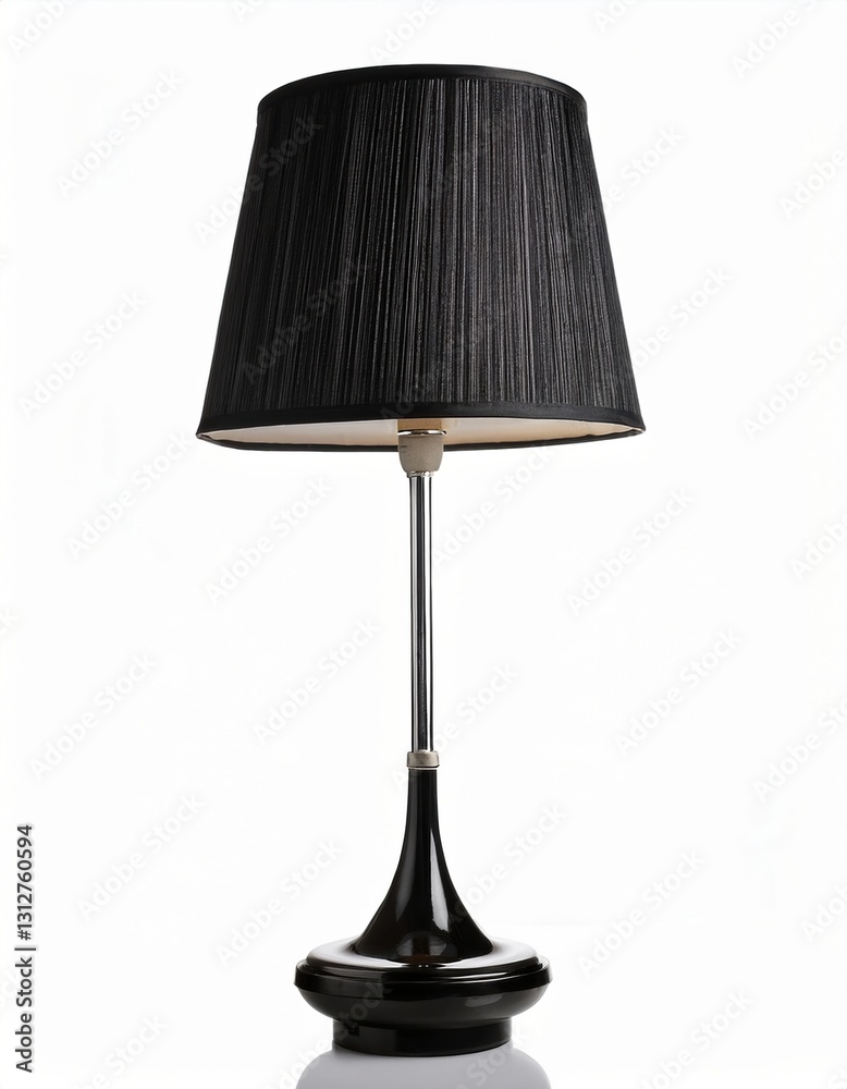 Stylish black table lamp with textured shade for modern home decor Stylish black table lamp with textured shade for modern home decor