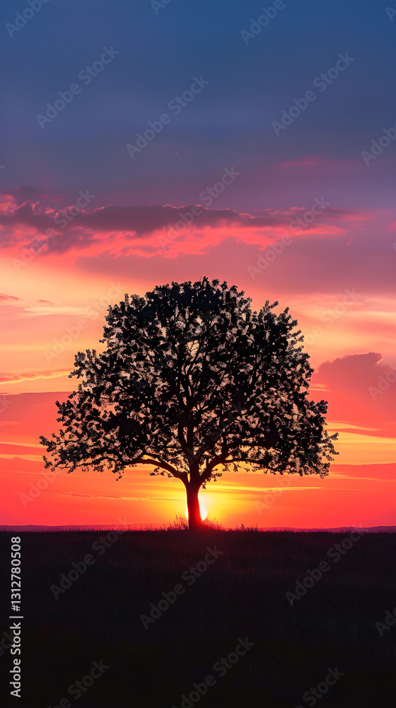 Solitary Tree at Sunset: Golden Silence and Timeless Elegance in Nature’s Embrace Solitary Tree at Sunset: Golden Silence and Timeless Elegance in Nature’s Embrace