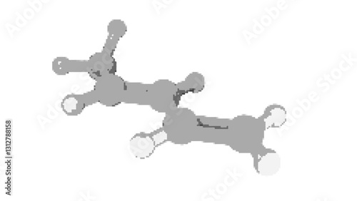 Pixel art organic molecule photo