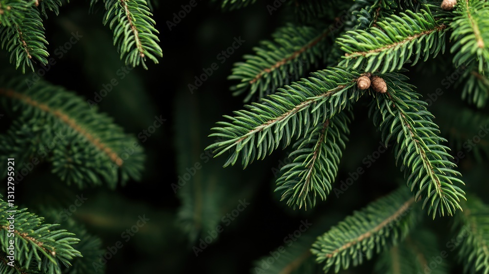 Close up photo of vibrant evergreen tree branches and needles Close up photo of vibrant evergreen tree branches and needles