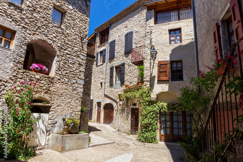 Fototapeta Naklejka Na Ścianę i Meble -  Châtillon en Diois, in the Drôme department, southeastern France. Medieval streets and houses in the center of the village. Châtillon is one of Most Beautiful Villages of France.