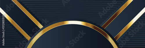 Wallpaper Mural Abstract dark gold lines background design Torontodigital.ca
