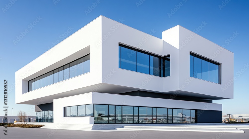Modern White Building Architectural Design Modern White Building Architectural Design