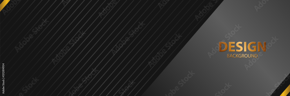 Obraz premium Abstract gold black diagonal lines design background