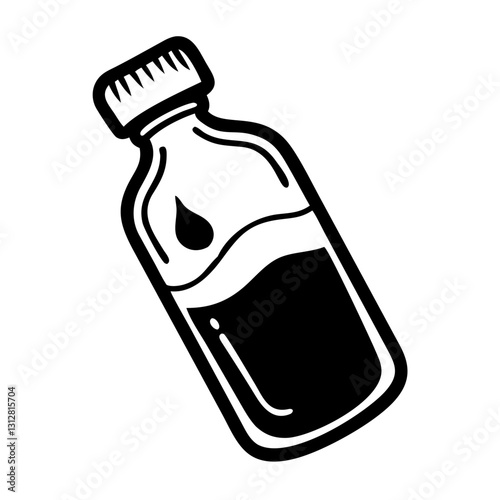Bottle with liquid icon