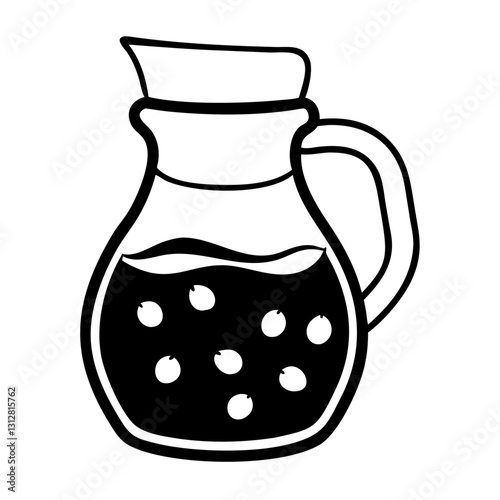 Pitcher of berry juice icon