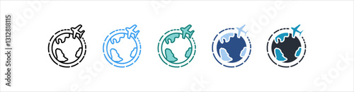 Travel Icon Set Multiple Style Collection