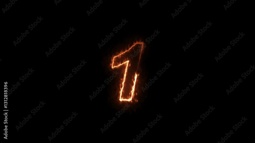 Glowing neon animated number 1. looping trendy glowing neon numeric number 1.Number One colorful lightning energy outline looping on black background in 4k animation design. Glowing neon animated number 1. looping trendy glowing neon numeric number 1.Number One colorful lightning energy outline looping on black background in 4k animation design.