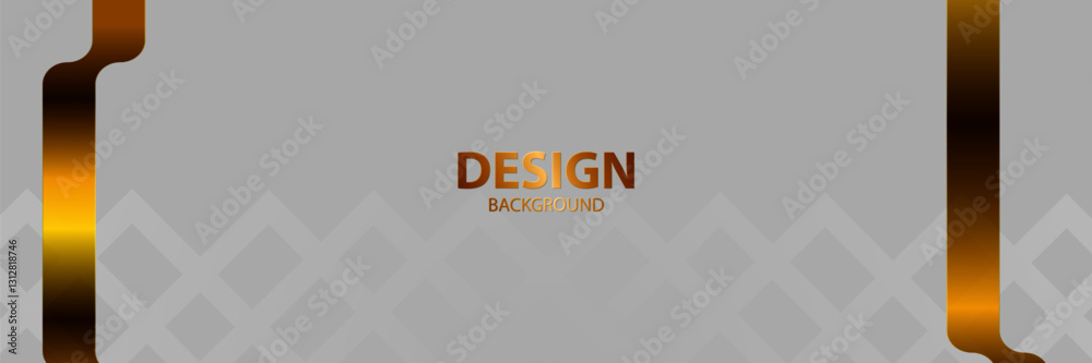 Obraz premium Abstract gold design background with grey geometric pattern