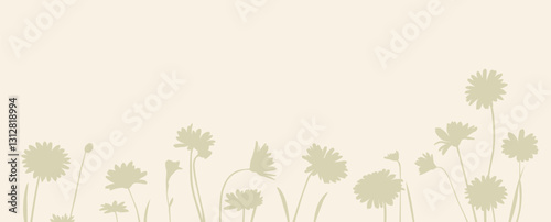 Spring banner background illustration.