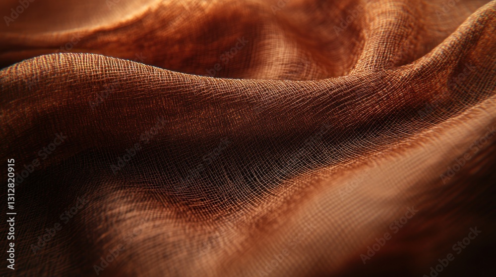 Copper Fabric Texture Close-up Copper Fabric Texture Close-up