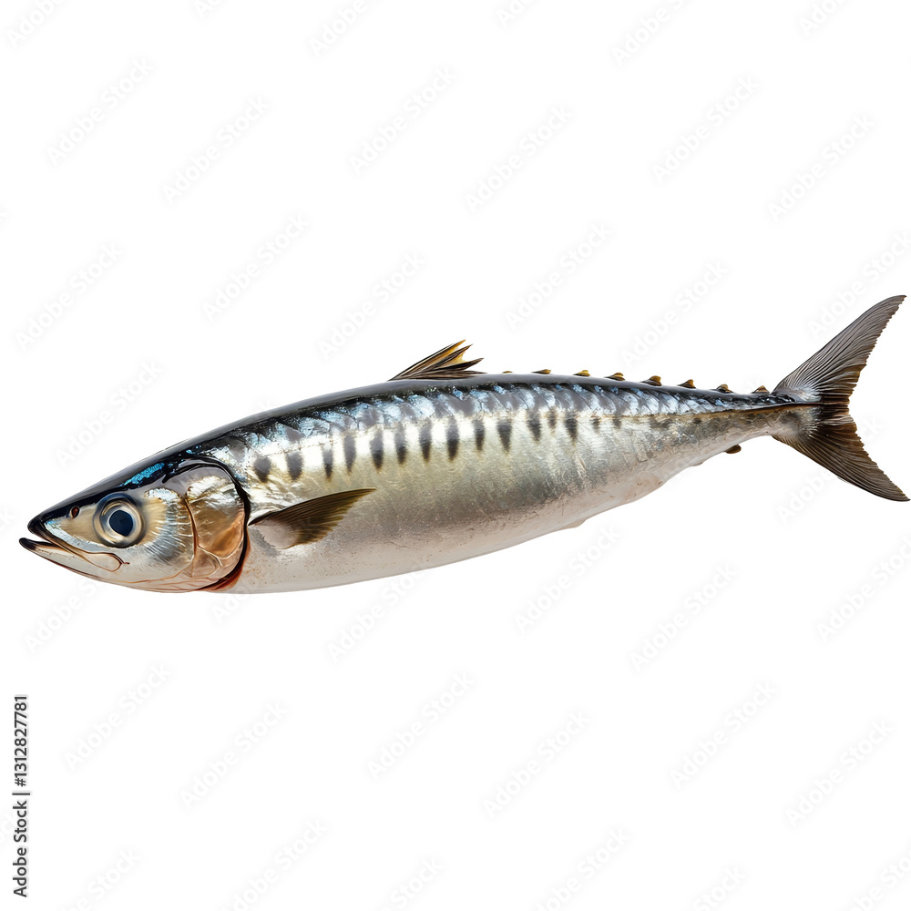 Mackerel fish displayed on a transparent background for culinary presentation, a mackerel fish isolated on transparent background Mackerel fish displayed on a transparent background for culinary presentation, a mackerel fish isolated on transparent background