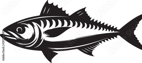 Mackerel Fish Illustration: Vector Art for Design